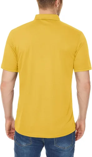 Vista 2 de TACVASEN - Camiseta de cuello polo táctica para hombre, diseño de manga larga y corta, para deportes y uso al aire libre