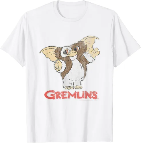 Vista 15 de Gremlins Camiseta Gizmo y Logo, Negro, S