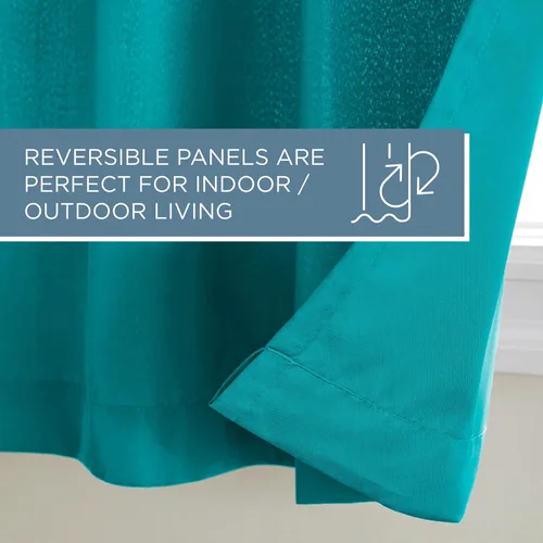 Vista 200 de TOWN & COUNTRY BASICS Cabana Cortinas Sólidas de Peso Pesado para Interiores y Exteriores, Opacidad de Filtrado de Luz con Parte Superior de Ojales