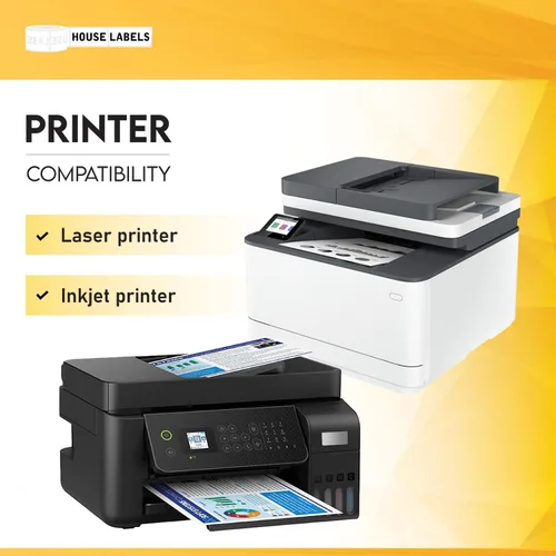 Vista 5 de 25 hojas, 150 etiquetas, 6-up, etiquetas de envío (4.0" X 3 – 1/3") – -sin BPA gratis. For Laser and Inkjet Printers, 25 Sheets