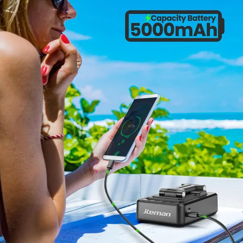 Vista 3 de JTEMAN Soporte para teléfono celular con altavoz Bluetooth y función de carga, soporte ajustable para teléfono con sonido HD, regalos de cumpleaños