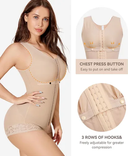 Vista 2 de M MYODRESS Fajas Colombianas - Prenda de compresión para abdominoplastia para mujer, faja moldeadora posparto