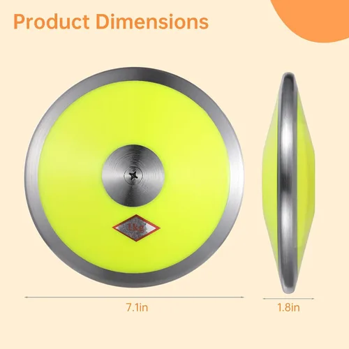 Vista 4 de disco de nylon 2.2 lbs, equipo de entrenamiento de lanzamiento al aire libre de la base 2.2Lbs del borde de acero Steel inner center, nylon outer