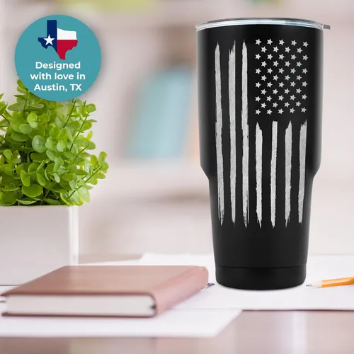 Vista 9 de Vaso con la bandera estadounidense de 30 onzas, taza de viaje patriótica para hombres, la mejor taza de café patriótica para él, regalos únicos
