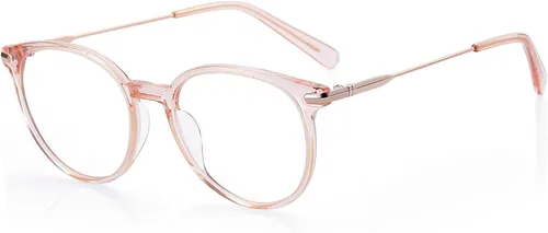 Vista 9 de ZENOTTIC Gafas ópticas redondas con marco transparente, lentes transparentes, lentes sin receta para mujer Negro