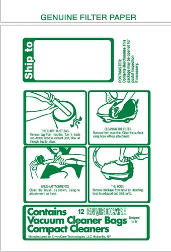 Vista 3 de EnviroCare Bolsas de repuesto para aspiradora diseñadas para adaptarse a recipientes Tristar y compactos, paquete de 12