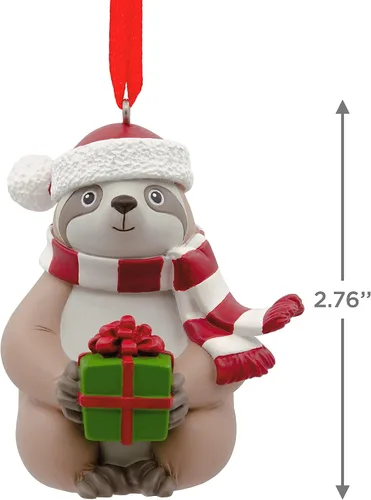 Vista 4 de Hallmark Jolly - Adorno de Navidad de perezoso, multicolor (0001HGO2887)