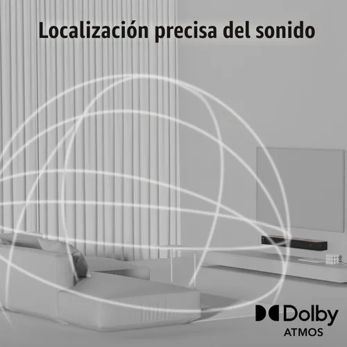 Vista 7 de Hiwill WoNoble A502 - Barra de sonido Dolby Atmos de madera de 5.2.2 canales, barra de sonido todo en uno para Smart TV con subwoofer doble