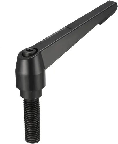 Vista 8 de uxcell Mango M6 x 1.575 in Palanca de sujeción ajustable Rosca Botón de trinquete Macho Roscado Perillas de tornillo giratorio Pernos con palanca