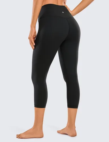 Vista 2 de CRZ YOGA Leggings capri de entrenamiento para mujer de 17 pulgadas, 21 pulgadas, 23 pulgadas, pantalones de yoga de cintura alta con control