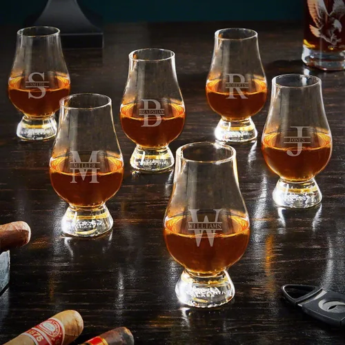 Vista 8 de Vaso de whisky Glencairn personalizado - Vasos personalizados grabados con láser por Home Wet Bar Vasos perfectos para el conocedor actual