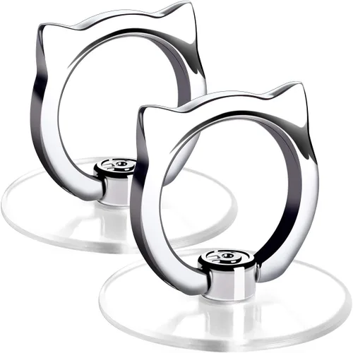 Vista 7 de Soporte de Anillo para Teléfono Gato - EI Sonador Soporte Transparente para Anillo de Teléfono Claro Soporte con Agarre de Dedo