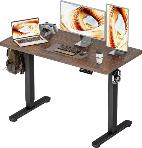 Vista 26 de BIZUM - Escritorio de pie eléctrico de 40x24 pulgadas con ajuste de altura y configuraciones de memoria, escritorio ergonómico para sentarse o estar