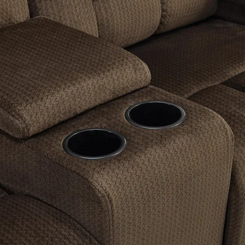 Vista 8 de MCombo Sillón reclinable de gravedad cero con consola, masaje con calor y vibración, sofá reclinable con puertos USB, portavasos para sala de estar