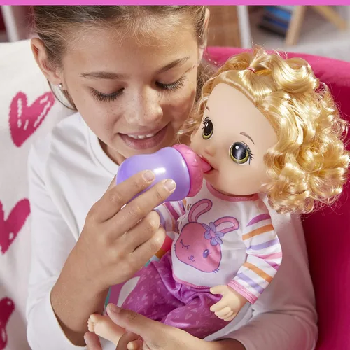 Vista 4 de Baby Alive Muñeca Bebé Pijamada de Conejito, Muñecas de 12 Pulgadas con Temática de Hora de Dormir, Saco de Dormir y Accesorios de Muñeca
