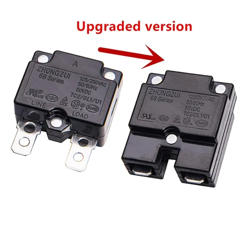 Vista 3 de weelye 2 unids 18A 125/250Vac 50Vdc relé de reinicio automático interruptor térmico disyuntor protector de sobrecarga de corriente para niños montar