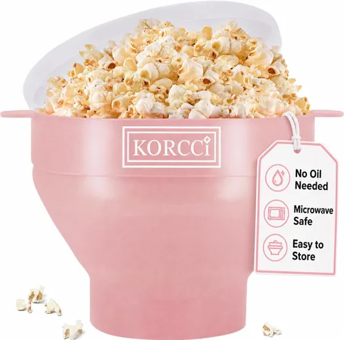 Vista 18 de El Fabricador de Palomitas de Maíz Original Korcci de Silicona para Microondas, Fabricador de Palomitas para Microondas, Tazón Plegable para Hacer