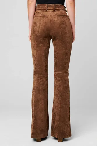 Vista 3 de BLANKNYC Ropa de lujo para mujer, pantalón acampanado de pana de gala ancha de cuero vegano