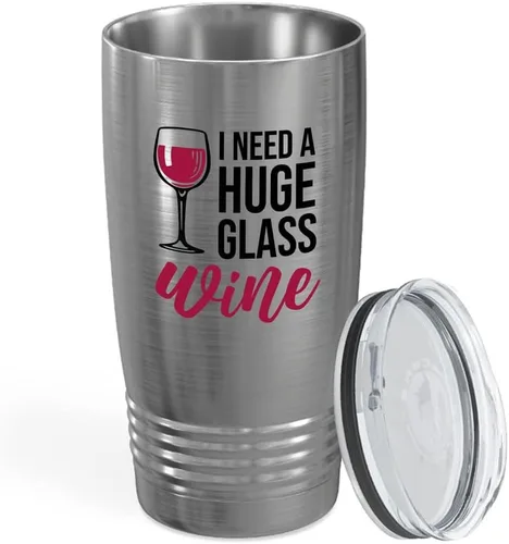 Vista 12 de Vaso vikingo edición negra para amantes del vino, 20 onzas, cualquier amigo del vino es un amigo del vino, cerveza casera y vino barman amantes