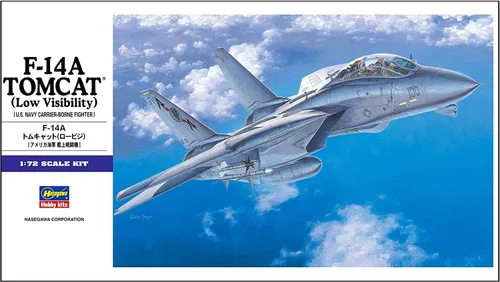 Vista 2 de Hasegawa 1:72 Escala F-14A Tomcat Low Model Kit
