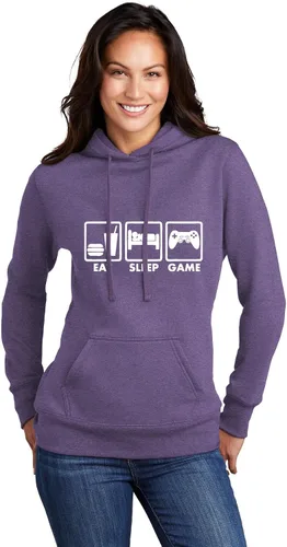 Vista 27 de Go All Out Eat Sleep Game - Sudadera con capucha para hombre y mujer Verde Irlandés