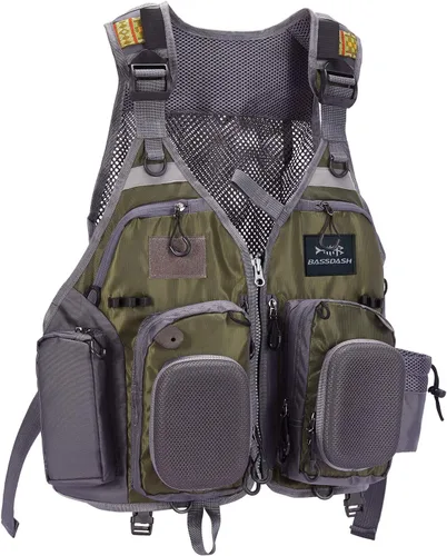 Vista 9 de Bassdash - Chaleco de pesca con mosca de múltiples bolsillos, tamaño ajustable, regalo para hombres y mujeres