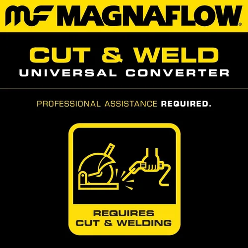 Vista 3 de MagnaFlow 447106 - Convertidor catalítico grande de acero inoxidable CA legal de ajuste universal