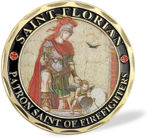 Vista 3 de Moneda de desafío de oración de los bomberos voluntarios de San Florian