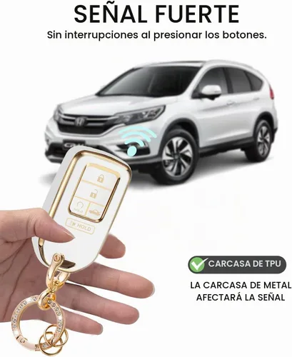 Vista 3 de Funda para llavero Honda compatible con Accord Civic CRV Pilot Odyssey 5 botones, carcasa de TPU suave para llaves