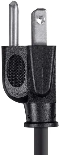 Vista 5 de Monoprice Cable de alimentación NEMA 5-15P a IEC 60320 C13, 18AWG, 10A/1250W, 125V, 3 clavijas, 1 pie, negro, paquete de 6