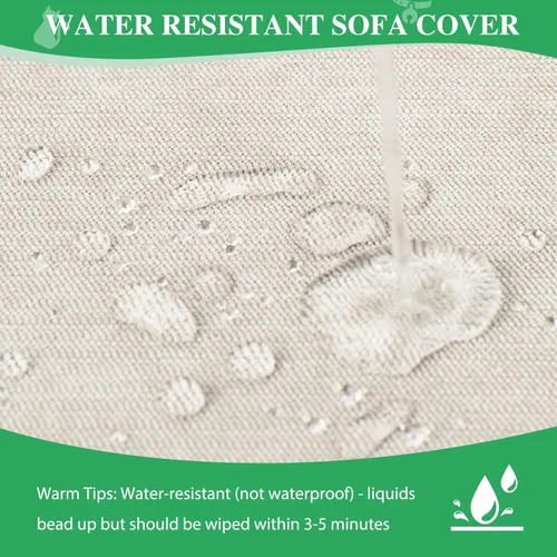 Vista 3 de Funda de sofá para sofá de 2 cojines, apta para mascotas, resistente al agua, antiarañazos, protector de muebles seccional en forma de L, funda