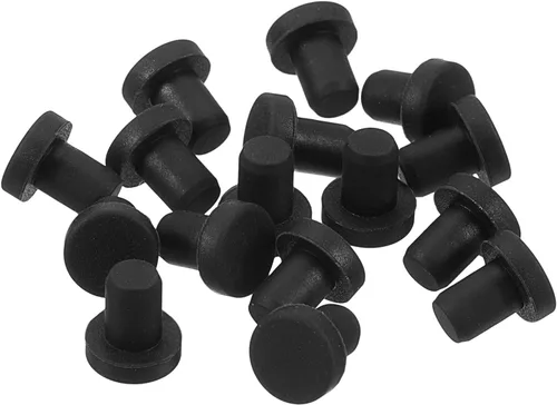 Vista 7 de uxcell 16 Piezas de Tapones de Goma Negros, 2.7mm para Agujeros de Enchufe de 2-2.5mm/0.08-0.1
