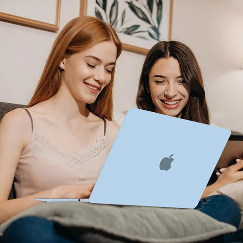 Vista 7 de Anban Funda compatible con MacBook Air de 13 pulgadas M1 2022 2021 2020 2019 2018 versión A2337 A2179 A1932 Touch ID, funda rígida de plástico mate