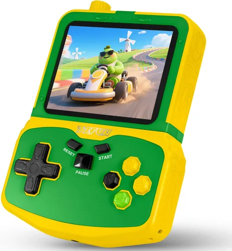 Vista 9 de Consola de videojuegos portátil para niños, 220 juegos clásicos retro integrados, reproductor de mano Plug & Play con pantalla IPS de 3.5 pulgadas