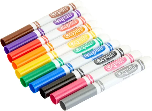 Vista 7 de Crayola 10 unidades. Marcadores trazo ancho originales, clásicos, 1, Variados