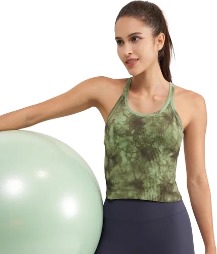 Vista 120 de sphinx cat - Camiseta corta de entrenamiento para mujer, camiseta sin mangas, acanalada, con espalda cruzada y brasier integrado