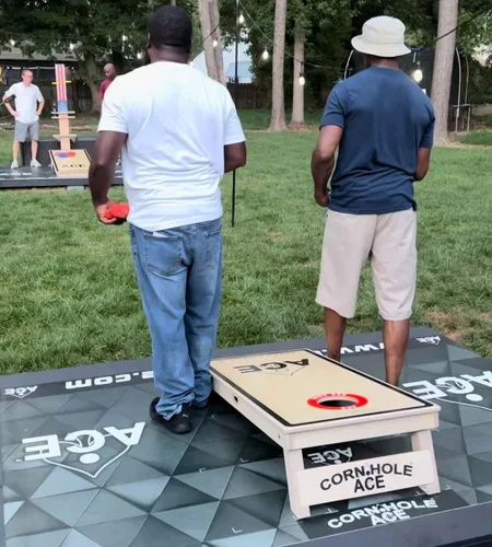 Vista 6 de CornholeAce ACE PRO State Flags Professional Cornhole Boards - No Bounce! Triple Wide Legs, 3/4" Baltic Birch Plywood, Handles, Regulation Size Texas