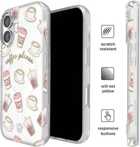 Vista 286 de VELVET CAVIAR Funda para iPhone 15, compatible con MagSafe, probada contra caídas de 10 pies, fundas protectoras de diseño, leopardo color rosa