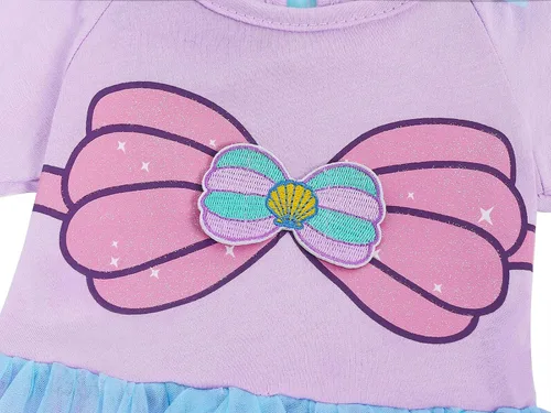 Vista 6 de Eledobby Ropa de princesa para bebés y niñas, enterizo con diadema, disfraz de Halloween, vestido de fiesta de cumpleaños