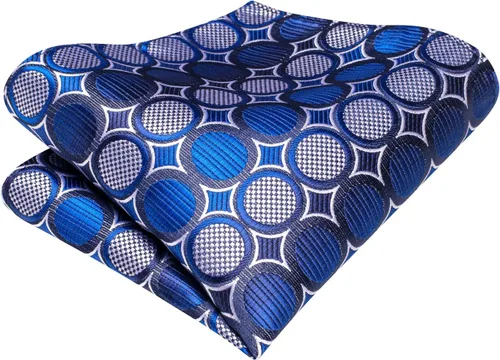Vista 61 de Hi-Tie Corbatas de seda para hombre, diseño de cachemira a rayas, con bolsillo, gemelos cuadrados, conjunto formal de negocios