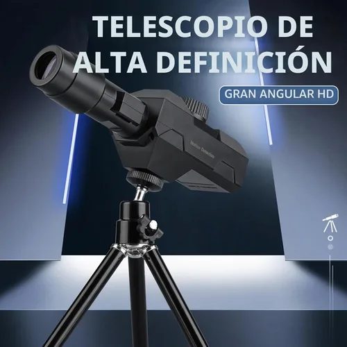 Vista 2 de Cámara telescópica 2 en 1 con zoom de 70x, conexión para tableta de smartphone, HD 2MP, detección de movimiento