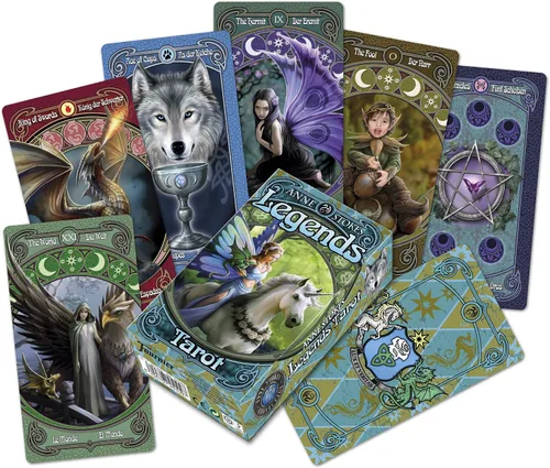 Vista 4 de Fournier Anne Stokes Legends - Tarot (4.7 in), color azul