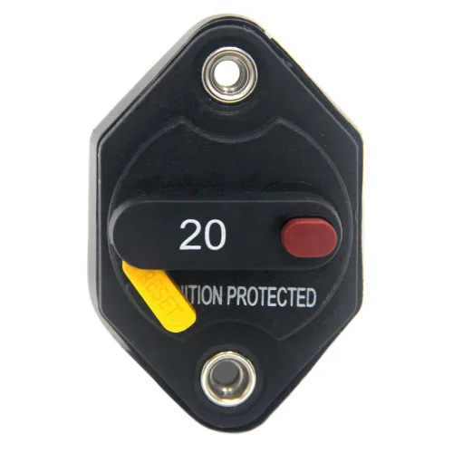 Vista 10 de ZOOKOTO Inversor de fusible de 10 A con botón de reinicio manual para auto, camión, caravana, remolque marino, impermeable, 12 V-32 V CC, 10 amperios