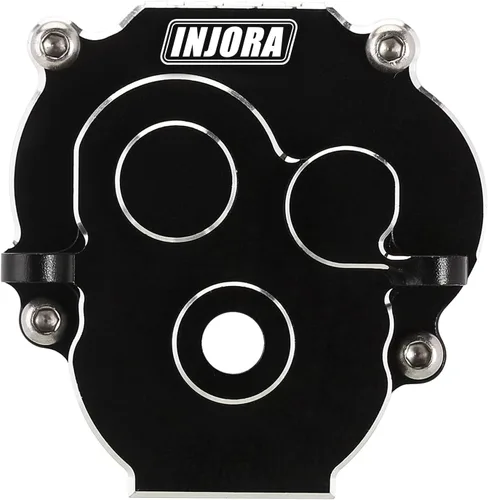 Vista 3 de INJORA Carcasa de transmisión con rodamientos Carcasa de caja de cambios de aluminio CNC para 1/18 RC Crawler TRX4M Upgrade(Negro)