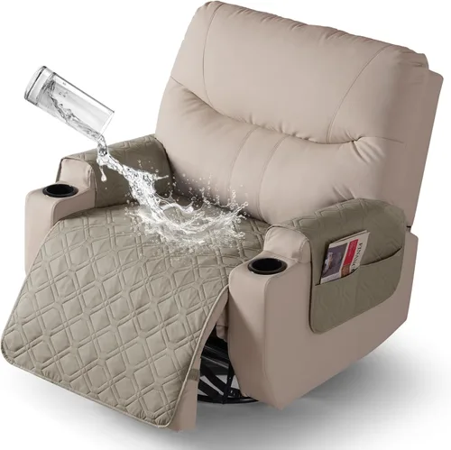 Vista 18 de VANSOFY - Fundas de asiento 100% impermeables para sillas reclinables, color azul, 22 pulgadas Azuree