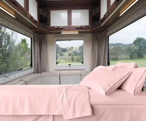 Vista 29 de RV-Sheets - Juego de sábanas estrechas de 29.9 x 78.3 in, 600 hilos, 100% egipcias, autocaravanas, caravanas, caravanas, barcos, suaves, de lujo