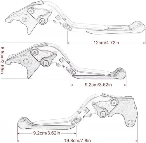 Vista 3 de Motorcycle Brake Clutch Levers for Ya&maha FZ8 FZ-8 2011 2012 2013 2014 2015 2016-2020 Motorcycle Adjustable Folding Extendable Brake Clutch Levers