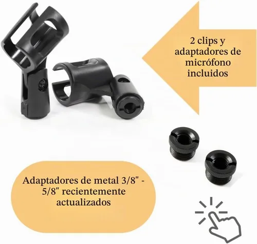 Vista 5 de Soporte de Micrófono de Matriz Estéreo con Espaciado con Marcas Graduadas - Sostiene 2 Micrófonos - Soporte de Barra en T para Micrófono X-Y y ORTF