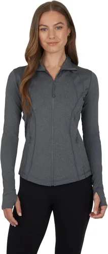 Vista 15 de 90 Degree By Reflex Chaqueta ligera atlética con cremallera completa, ajuste delgado, para correr, con aberturas para los pulgares Negro
