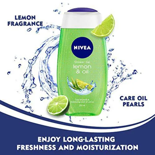 Vista 4 de Nivea Gel de ducha de limón y aceite para el cuidado del baño, 8.5 fl oz